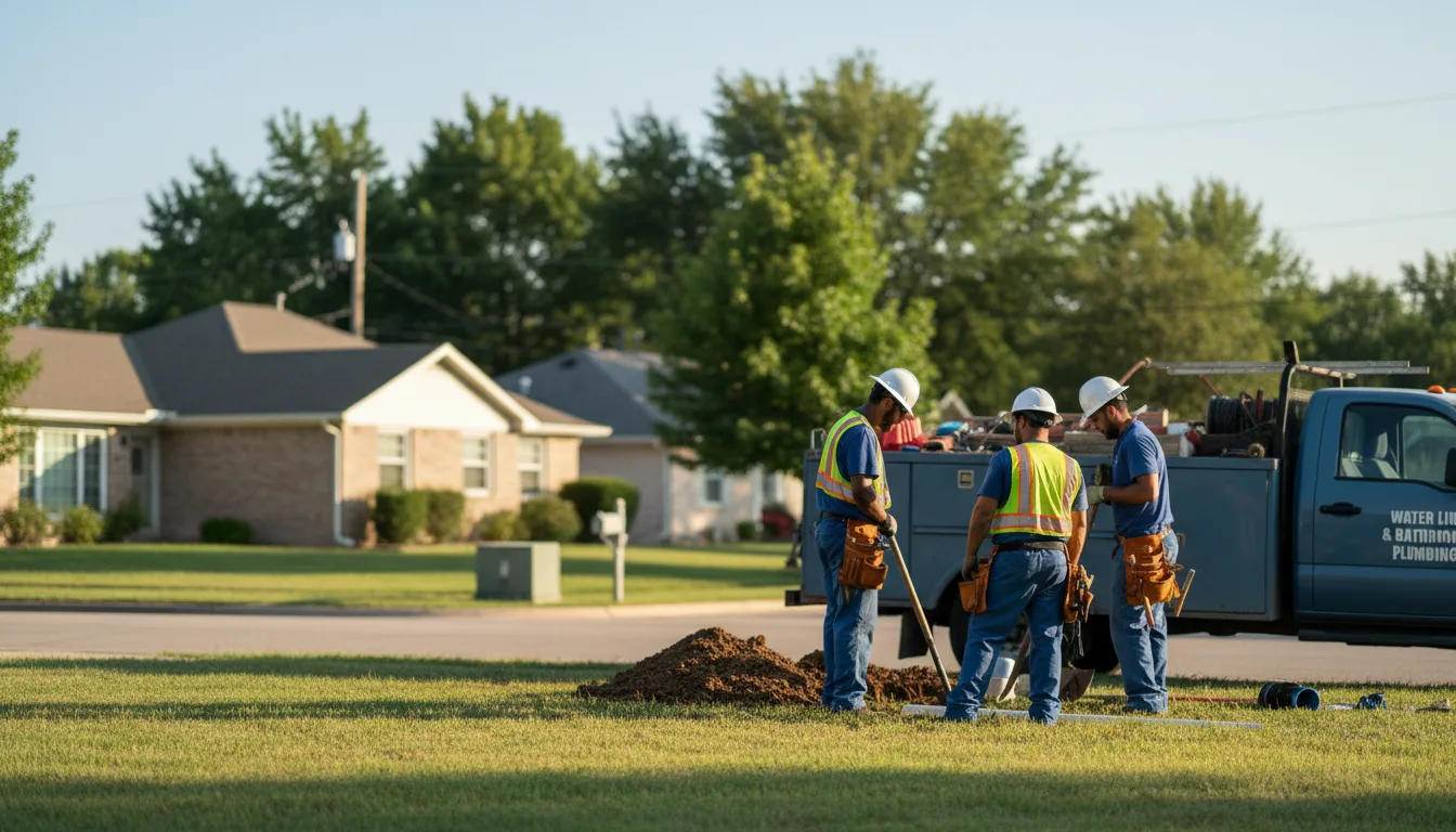 Residential water line and bathroom plumbing service in Fredonia, KS